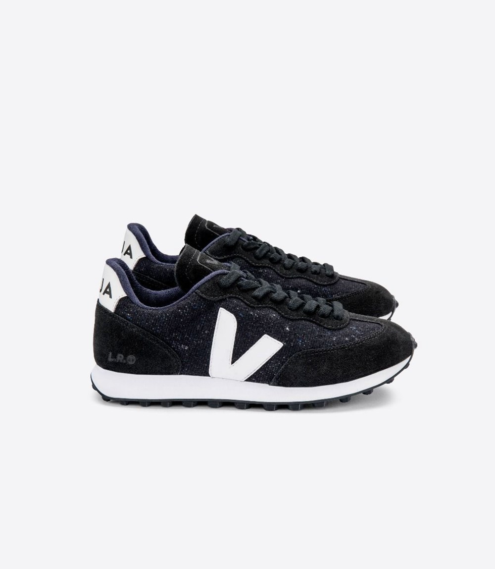 Veja Sneakers Mens - Rio Branco Flannel - Black/White - 9451BOEWD